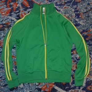 Green and Yellow Zip up Lightweight Jacket